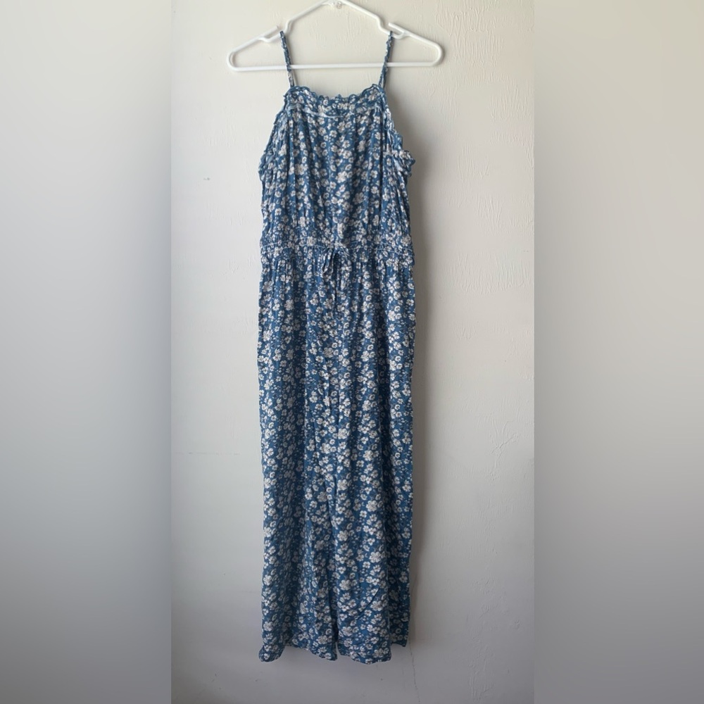 Nevena Rae Blue Pantsuit With White Flowers